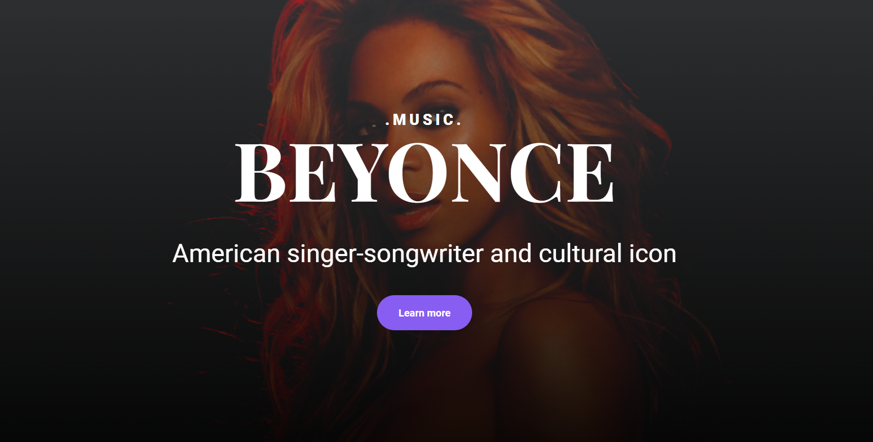 Music website about Beyonce